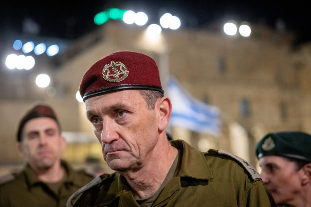 IDF Chief of Staff Herzi Halevi at a ceremony marking Remembrance Day for Israel's fallen soldiers and victims of terror