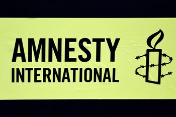 Le logo de l'ONG de défense des droits de l'homme Amnesty International