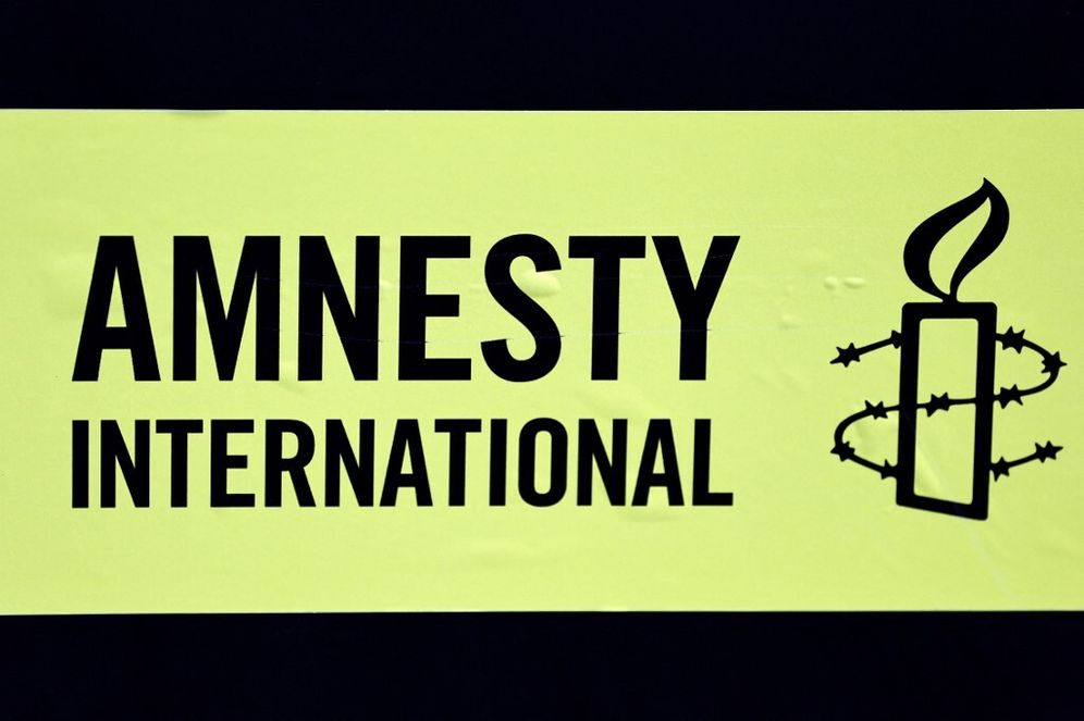 Le logo de l'ONG de défense des droits de l'homme Amnesty International