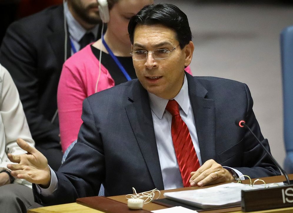 FILE - Israeli United Nations Ambassador Danny Danon address a U.N. Security Council meeting on the Palestinian and Israeli conflict, Tuesday March 26, 2019 at U.N. headquarters