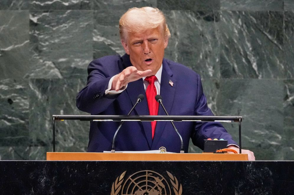 ASSOCIATED PRESS נשיא ארצות הברית דונלד טראמפ נואם במטה האו"ם, ארכיון