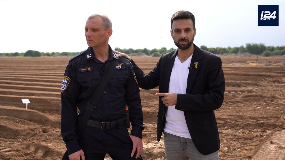 Yoseph Haddad and Major General Ramo Alhuzeil, near the Gaza border in southern Israel.