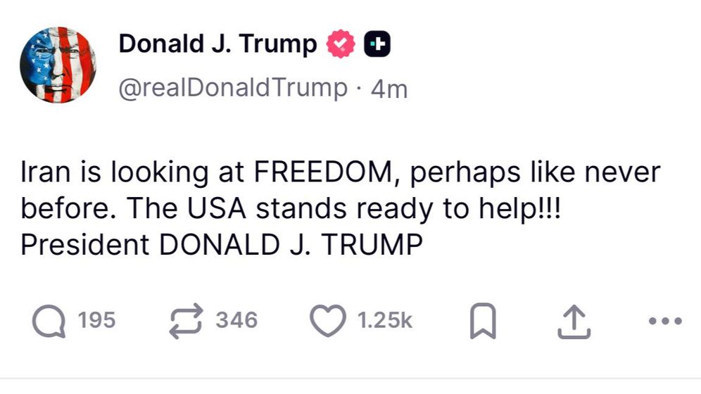 Donald Trump's post on Truth Social