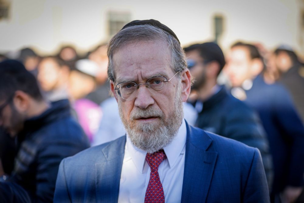 Member of parliament, representing the ultra-Orthodox United Torah Judaism party, Yitzhak Pindrus in Jerusalem, Israel.