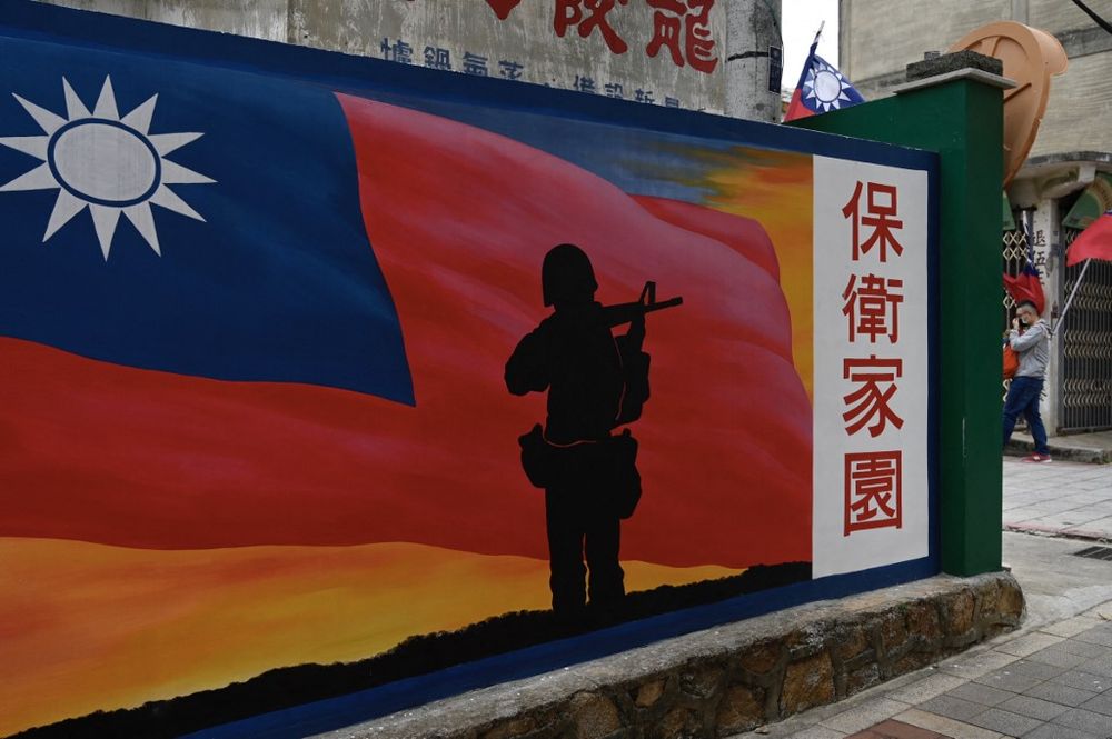 A mural painted on a wall on Taiwan's Kinmen islands, which lie two miles from the mainland China coast in the Taiwan Strait, on October 21, 2020.