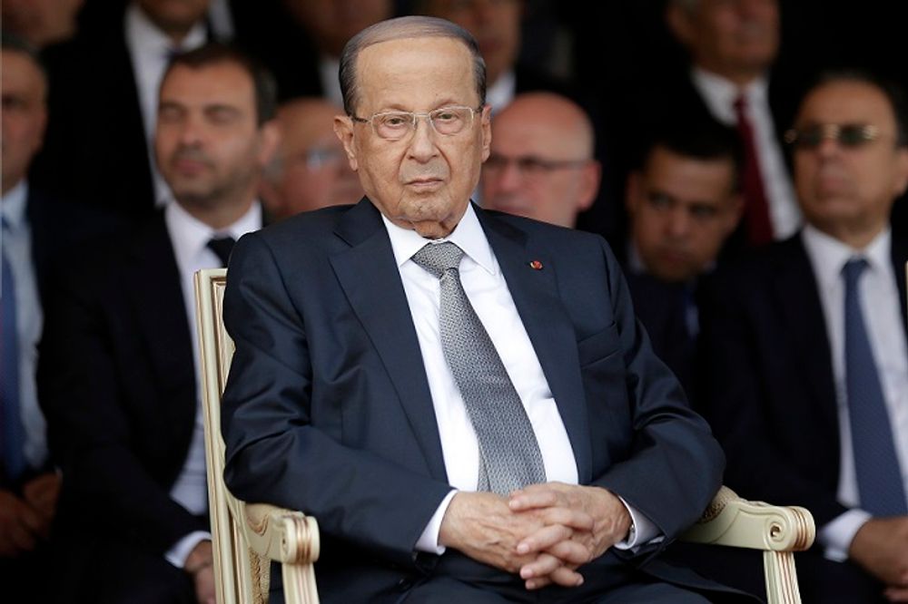 Lebanese President Michel Aoun attends a graduation ceremony marking the 74th Army Day - Aug. 1, 2019