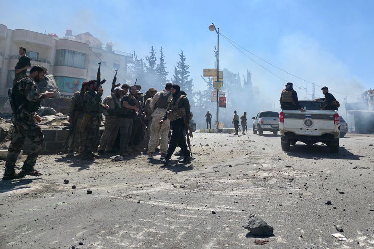 Syria's security forces enter the predominantly Druze city of Suweida on July 15, 2025