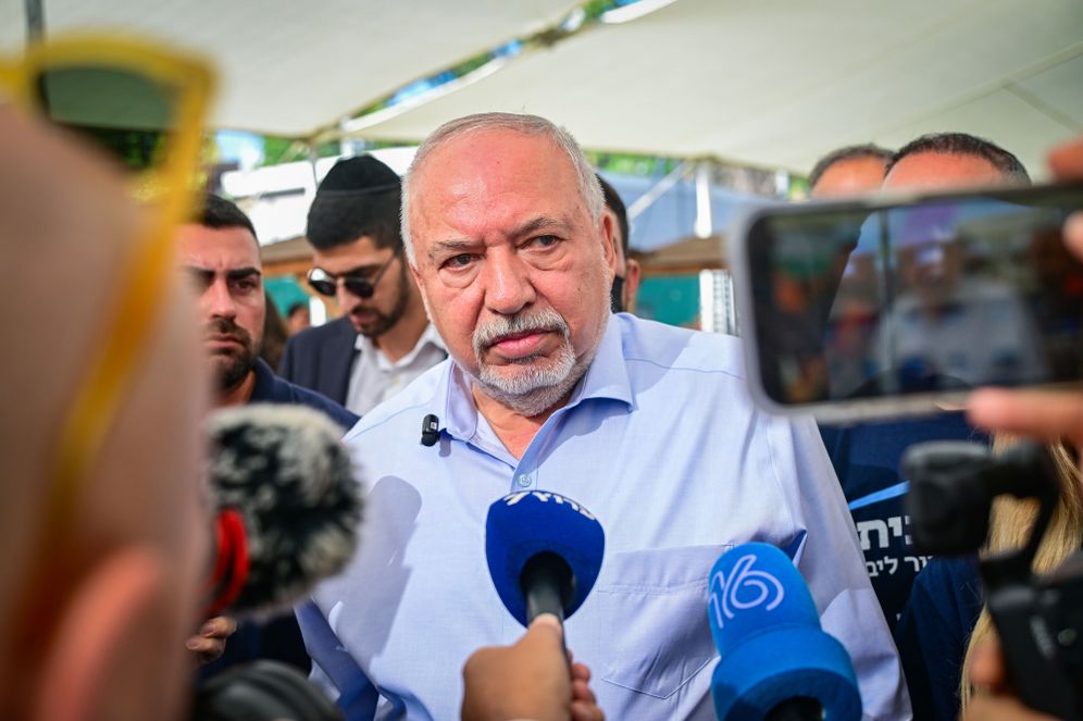 Avshalom Sassoni/Flash90 Israeli lawmaker and Yisrael Beiteinu party chairman Avigdor Lieberman visits the IDF recruitment center at Tel Hashomer in central Israel, during a recruitment day for ultra-Orthodox Jewish men, August 30, 2026.