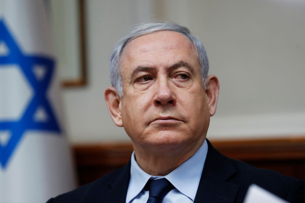FILE - Israeli Prime Minister Benjamin Netanyahu chairs the weekly cabinet meeting in Jerusalem on February 9, 2020