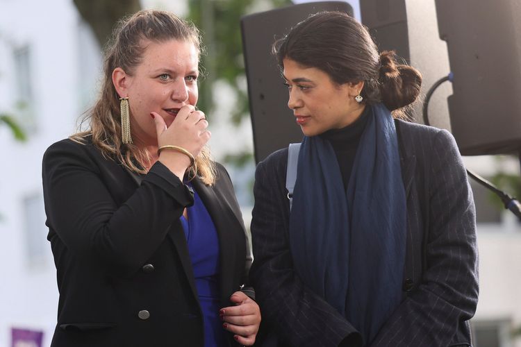 Mathilde Panot et Rima Hassan, &eacute;lues LFI, le 17 juin 2024