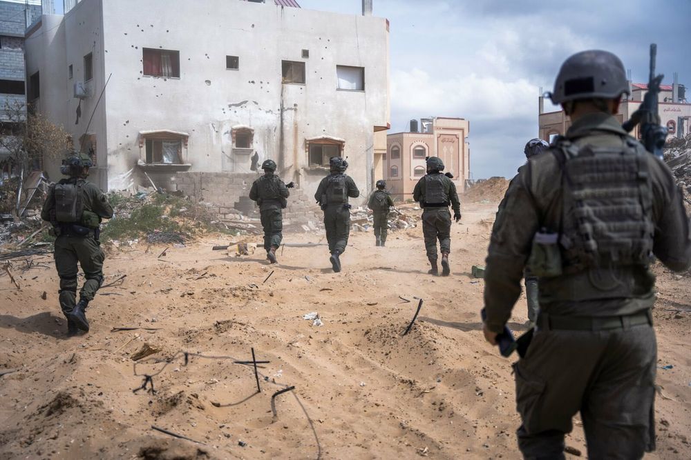 Soldats israéliens opérant dans la bande de Gaza