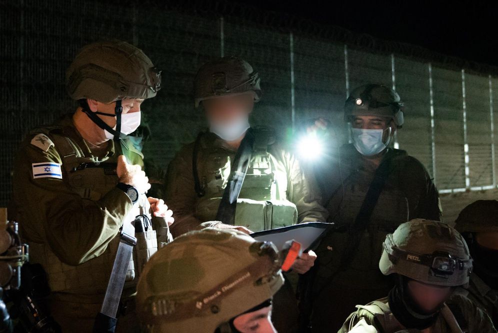 IDF forces near the deepest Hamas tunnel near Kissufim forest on November 15, 2020.