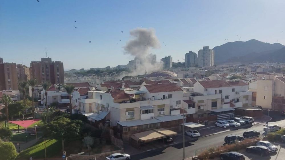 Explosion seen in southern city of Eilat, Israel.