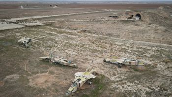 La base aérienne d'Abu al-Duhur, à l'est d'Idlib, en Syrie, visée par une frappe israélienne le 18.08.2026
