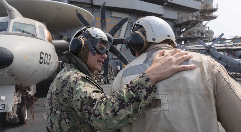 US Central Command Public Affairs CENTCOM Commander, Admiral Brad Cooper, aboard the USS Abraham Lincoln while completing his 10-day trip through the Middle East