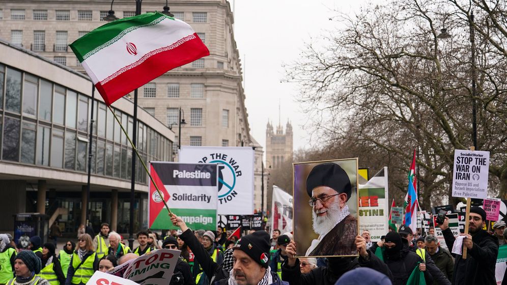 Pro-Iranian and pro-Palestinian demonstration in London