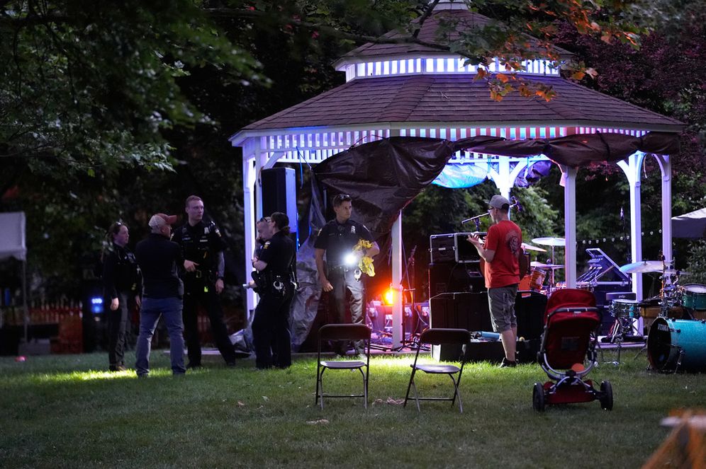 Police investigate where multiple people were shot at a community festival at Agnes Reynolds Jackson Arboretum Saturday, June 6, 2026, in Toledo, Ohio