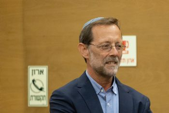 Moshe Feiglin attends Likud faction meeting in the Israeli parliament, on July 26, 2021.