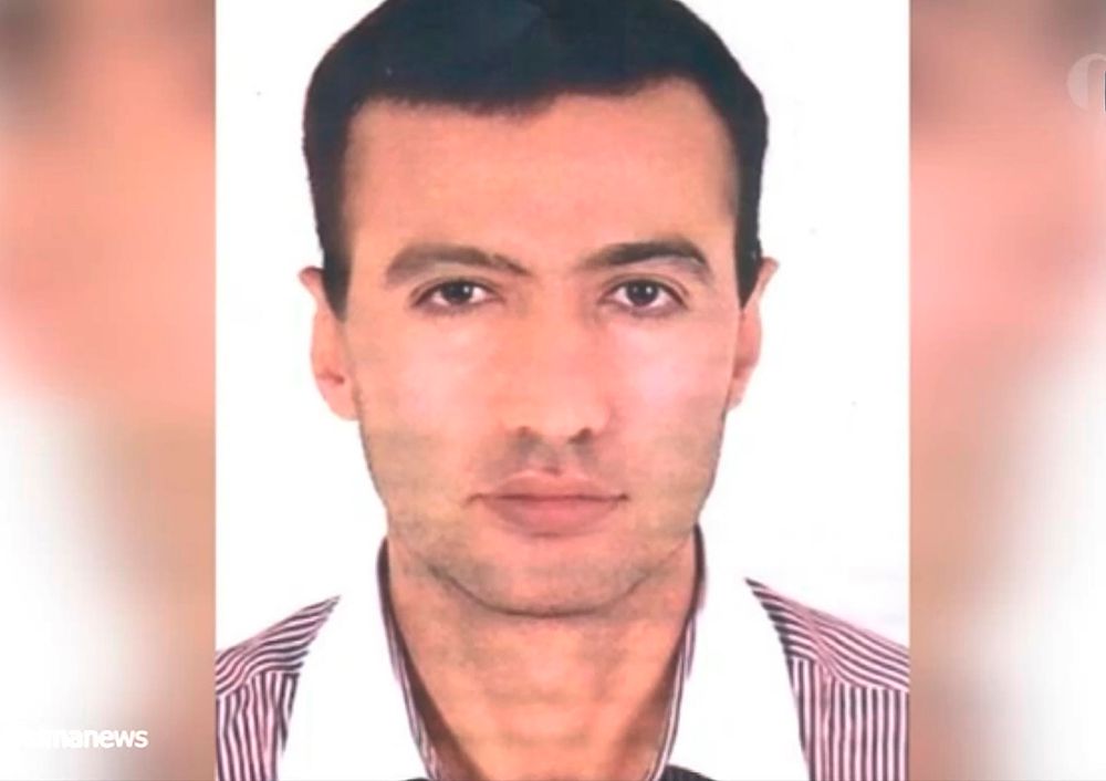 Portrait d'un homme identifié comme étant Reza Karimi, suspect présumé lié à l'explosion survenue au complexe nucléaire de Natanz, le 17 avril 2021