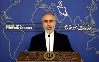 Iran's Foreign Ministry spokesman Nasser Kanani holds a press conference in Tehran on July 13, 2022.