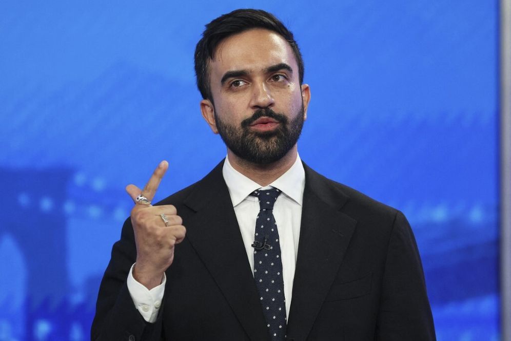 New York City Democratic mayoral candidate Zohran Mamdani during the Democratic primary debate at NBC Studios on June 4, 2025