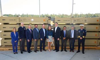 US and Israeli officials marking the production of the first US produced Tamir interceptor missiles for Iron Dome, October 8, 2026.