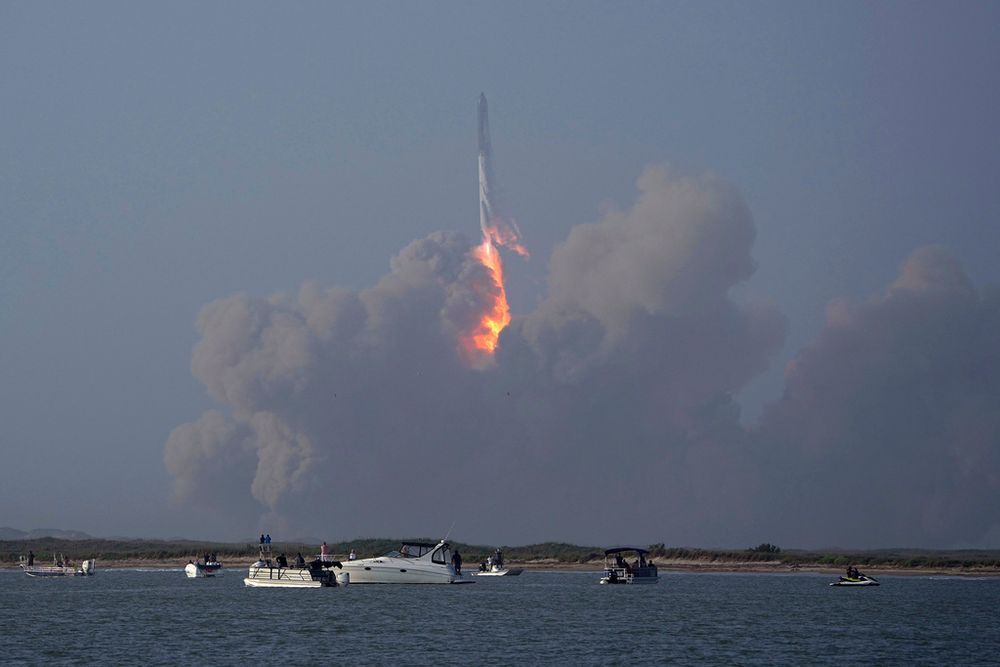 SpaceX's Starship launches from Starbase in Boca Chica, Texas, United States.