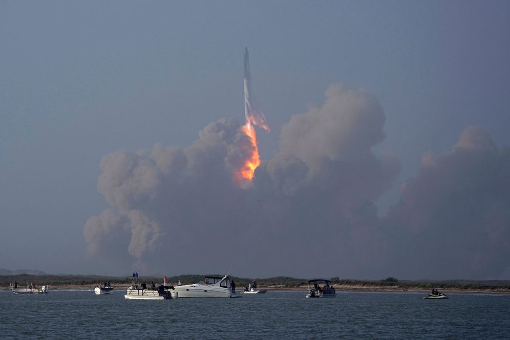 AP Photo/Eric Gay SpaceX's Starship launches from Starbase in Boca Chica, Texas, United States.