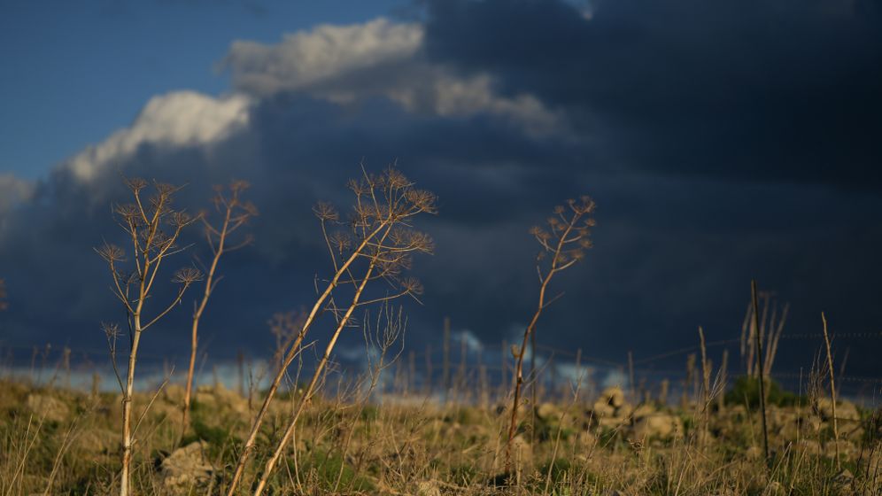 עננים בשקיעה ברמת הגולן, מזג אוויר, ארכיון