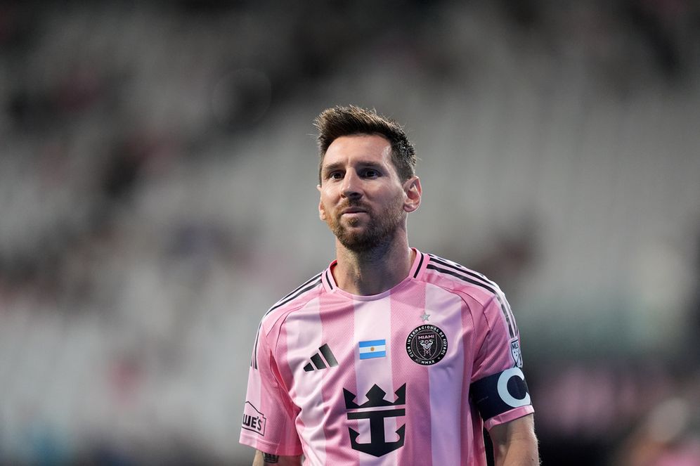 AP Photo/Rebecca Blackwell Inter Miami forward Lionel Messi (10) walks to the corner of the field to take a corner kick during the second half of an MLS soccer match against Philadelphia Union, Sunday, May 24, 2026, in Miami.