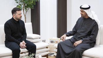 Ukraine's Zelensky with UAE President Sheikh Mohamed bin Zayed Al Nahyan