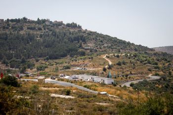 A new outpost settlement in the West Bank, constructed in 2023.
