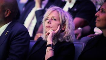 المستشارة القانونية غالي باهارف ميارا في حفل وداع مفوض الشرطة كوبي شبتاي، 24/7/14