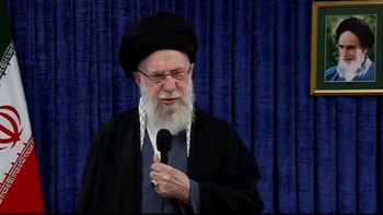 Ali Khamenei lors de son discours à l'occasion de la journée de la victoire de la révolution islamique en Iran, le 09.02.2026