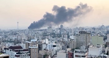 Smoke billows from Israeli strike in Tehran