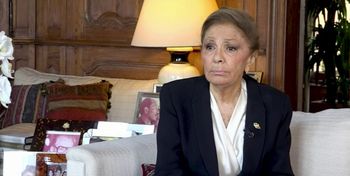 Former Iranian empress Farah Pahlavi during an interview with Christian Malard from her home in Paris, France, September 27, 2022.