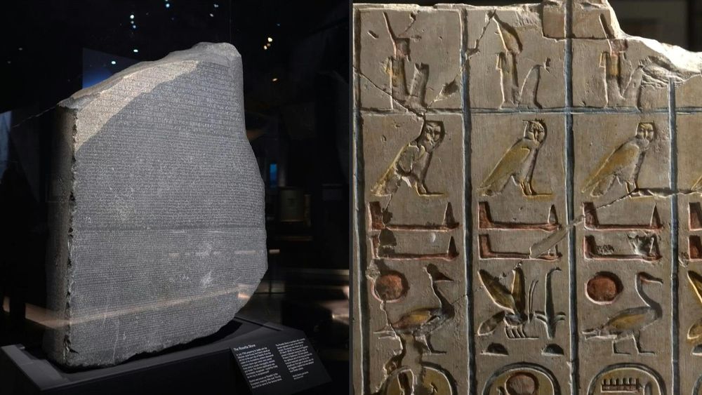 "بريتيش ميوزيوم" يعرض حجر رشيد لأهميته في فك لغز الهيروغليفية قبل 200 عام