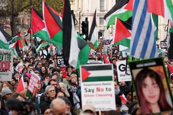 Manifestation anti-israélienne à Londres, le 29.11.2025