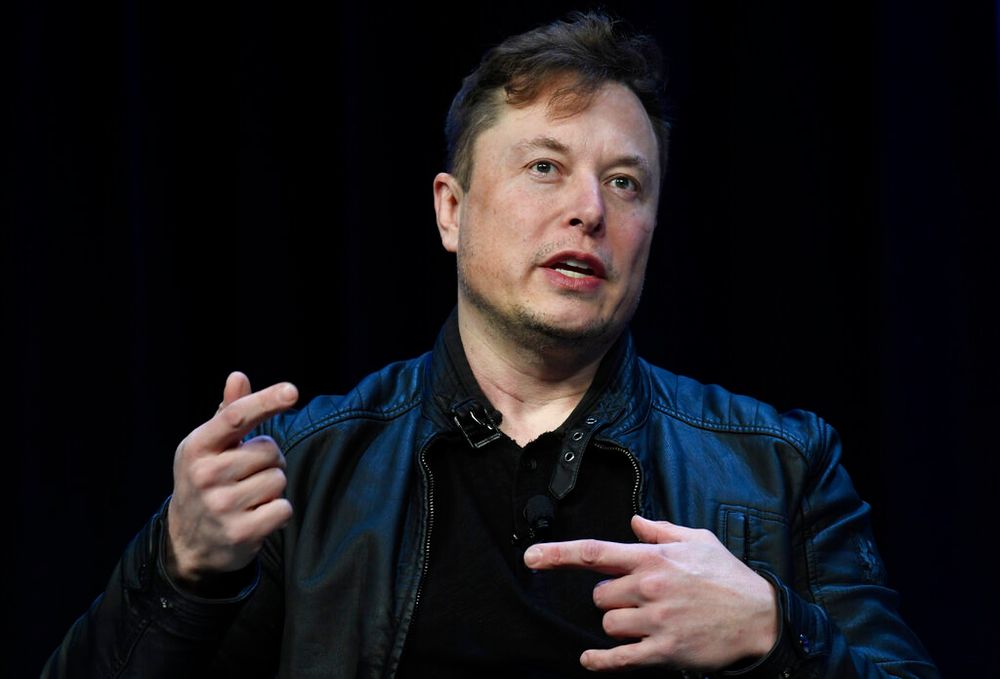 Elon Musk speaks at the SATELLITE Conference and Exhibition in Washington, DC, the United States, on March 9, 2020.