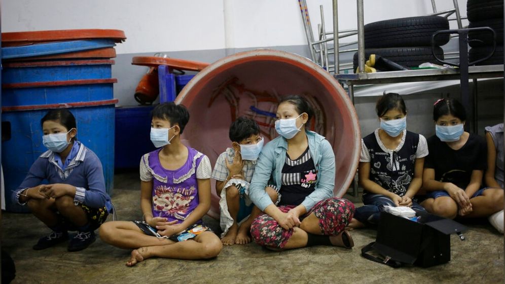 AP Forced laborers, some of them children, discovered in a 2015 police raid on a shrimp-processing facility in Samut Sakhon, Thailand