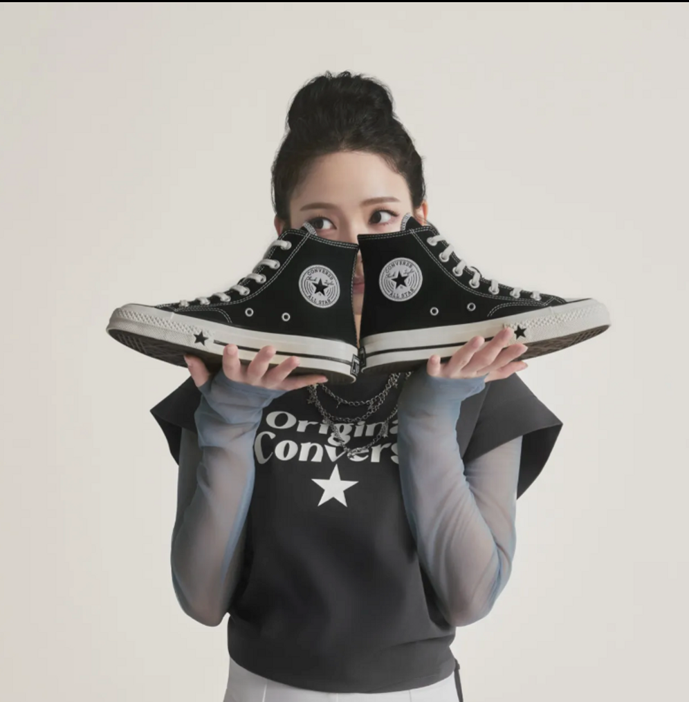 Courtesy of Converse Karina for Converse’s Run Star Crush and Chuck 70 X campaign.