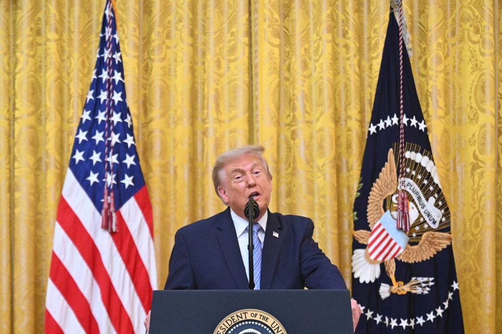 Saul Loeb/Pool via AP President Donald Trump speaks in the East Room of the White House, Thursday, July 16, 2026, in Washington