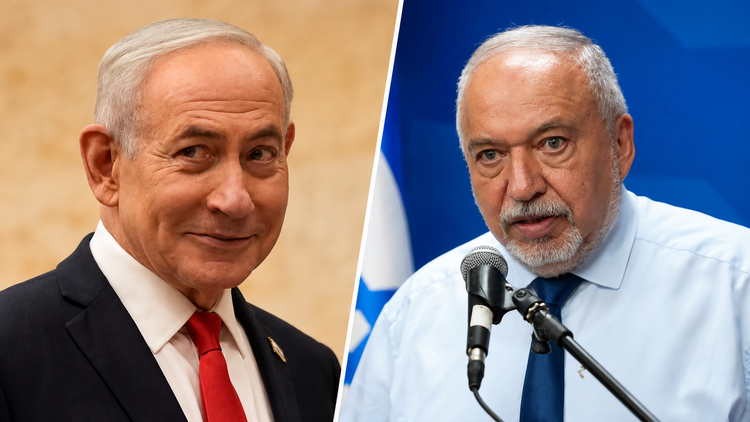 Avigdor Liberman (à droite) et Benjamin Netanyahou