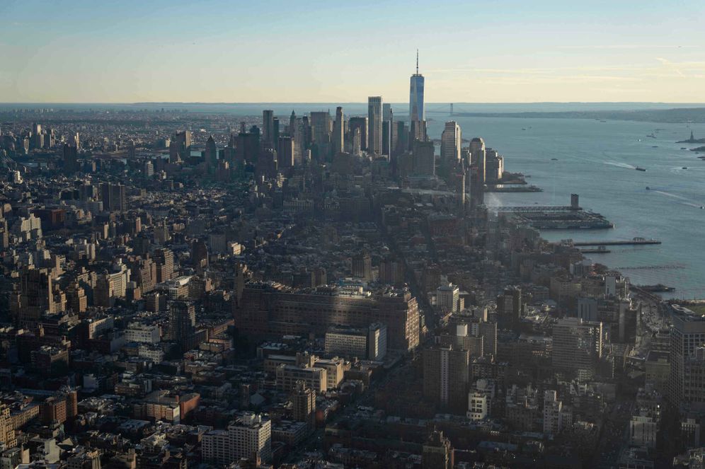 The Manhattan skyline is seen at the Edge at Hudson Yards, Wednesday, Dec. 24, 2025, in New York. 
