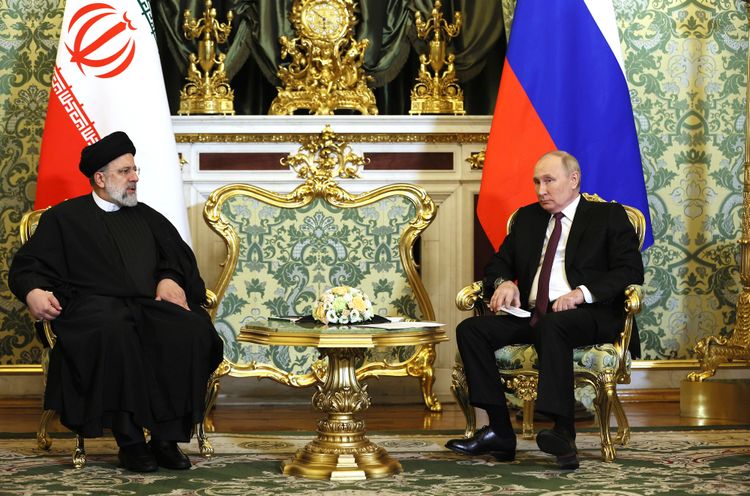 נשיא איראן  איברהים ראיסי ונשיא רוסיה ולדימיר פוטין  , תמונת ארכיון