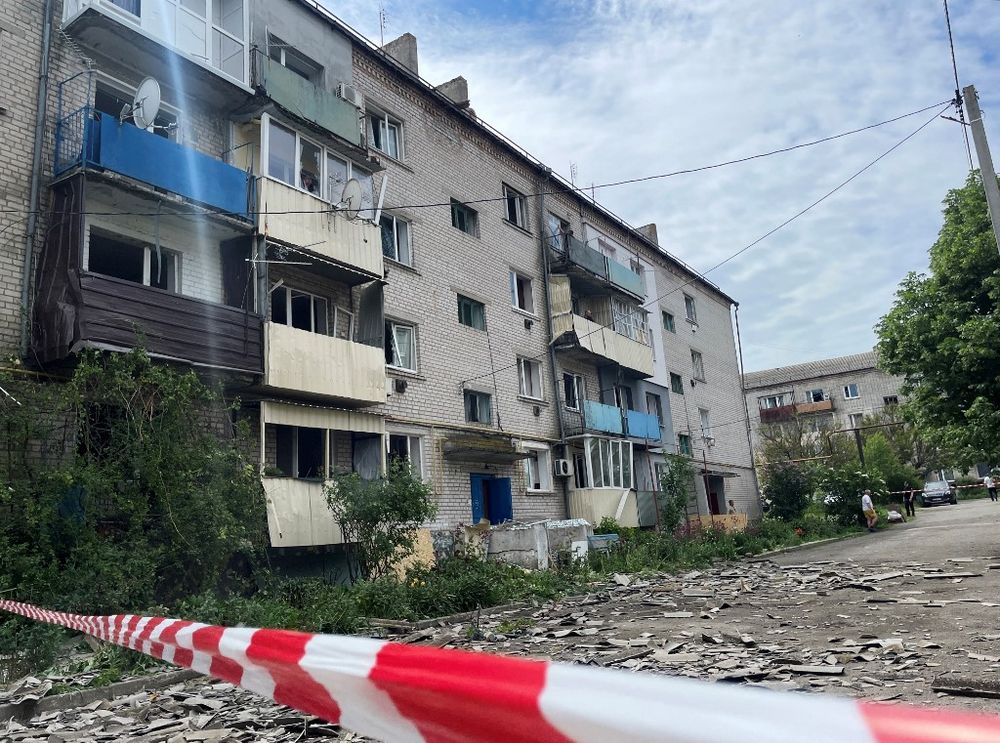 Dégâts après des frappes russes dans la région de Dnipro