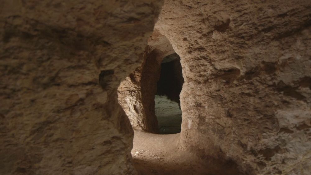 The great hiding cave from the Bar Kokhba Revolt, at the Huqoq excavation site in northern Israel.
