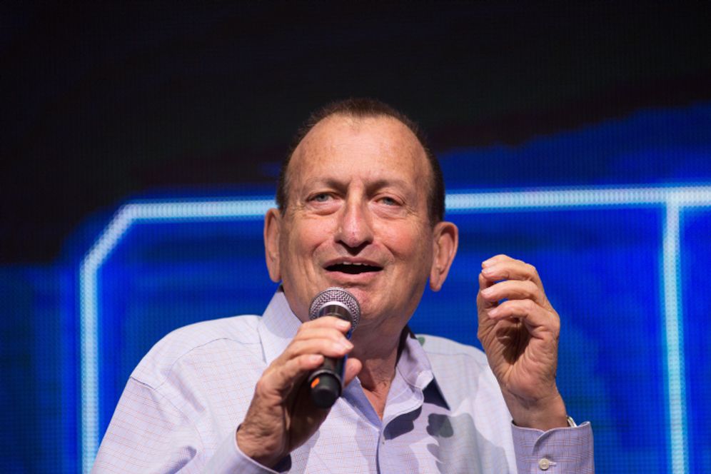 Tel Aviv Mayor Ron Huldai attends the annual international Municipal Innovation Conference in Tel Aviv, on February 19, 2020.