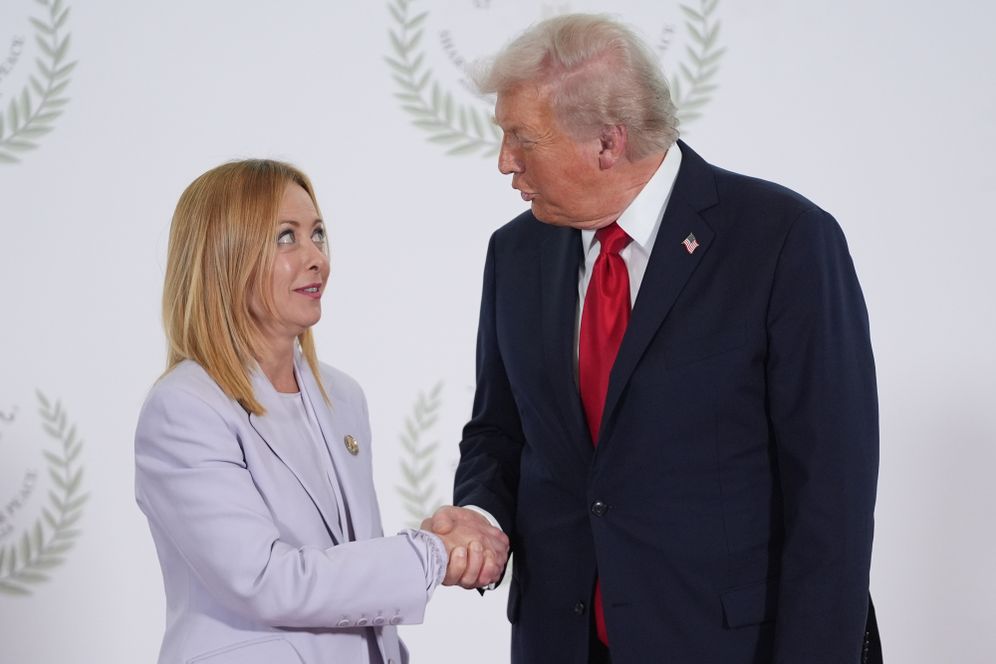 ASSOCIATED PRESS דונלד טראמפ, ג'ורג'ה מלוני, ארכיון