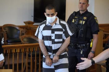 Hadi Matar in the Chautauqua County Courthouse in Mayville, New York, US, August 13, 2022.
